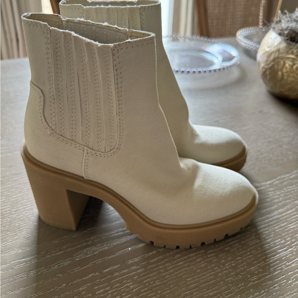 Dolce Vita Cream Heeled Boots